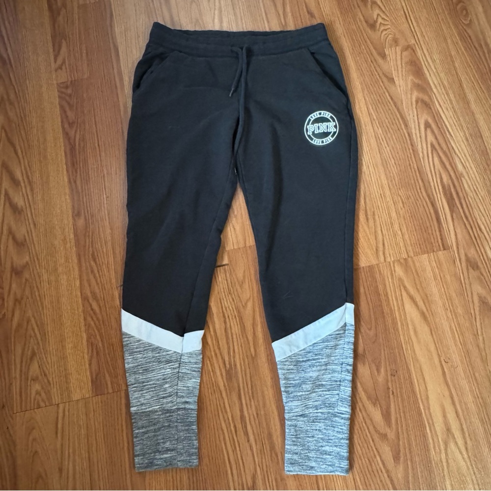 Pink Victoria Secret Women’s Black‎ & Gray Joggers Size S